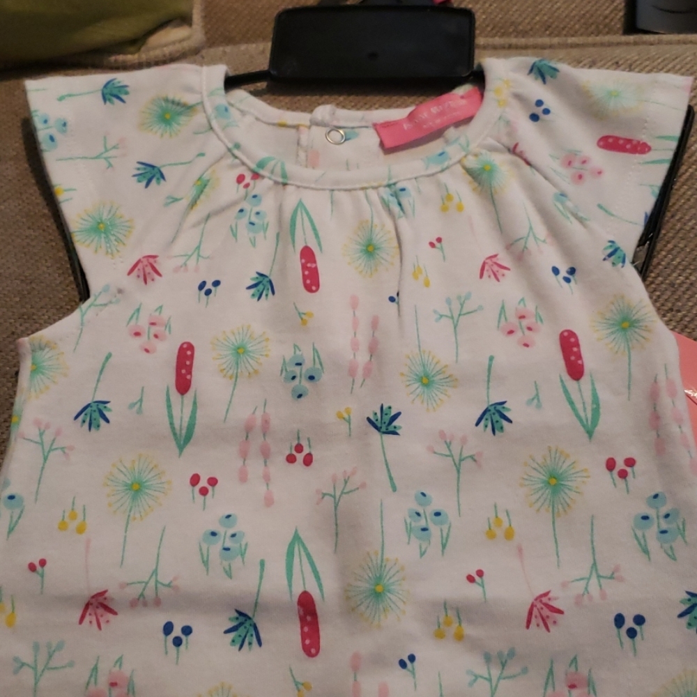 Baby one piece sleeveless floral pants